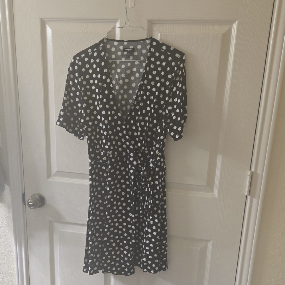 Stylish Black and White Polka Dot Dress